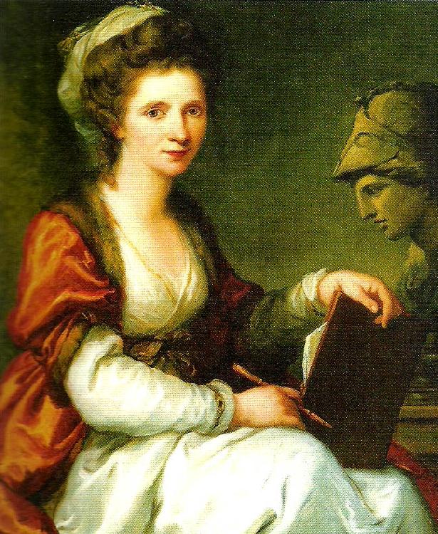 Angelica Kauffmann sjalvportratt med minervabyst china oil painting image